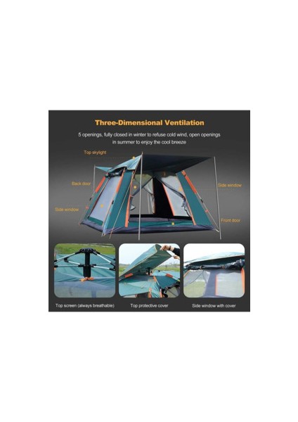 Tenteli 6 Kişilik Tam Otomatik Kamp Çadırı fiyatları