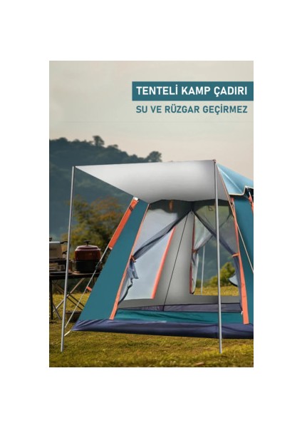 Tenteli 6 Kişilik Tam Otomatik Kamp Çadırı indirimleri