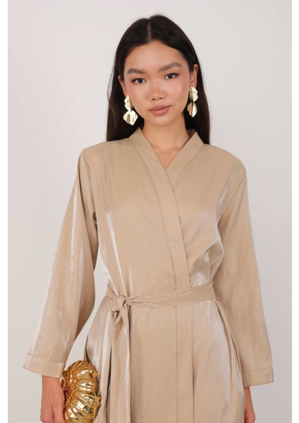 Sedefli Abaya Koyu Bej fiyatları