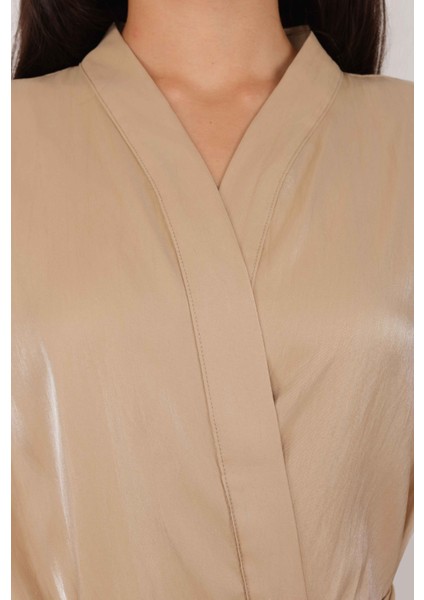 Sedefli Abaya Koyu Bej indirimleri