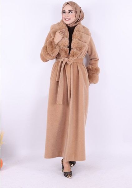 Yaka Kürk Detay Kaban 70029 Vizon