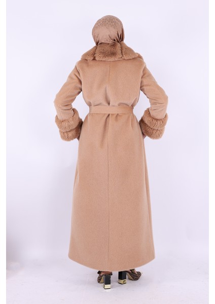 Yaka Kürk Detay Kaban 70029 Vizon modelleri