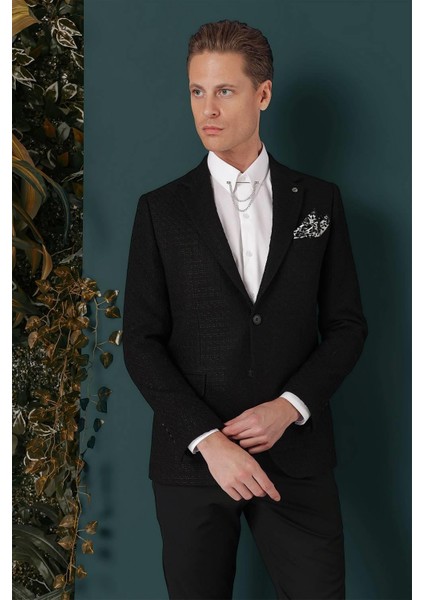 C 660 Slim Fit Siyah Spor Ceket modelleri