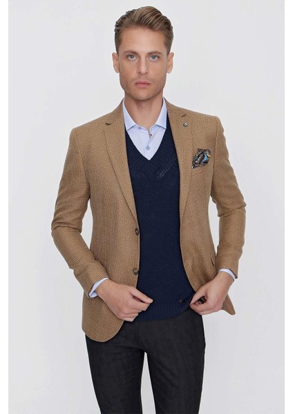 C 628 Slim Fit Safran Spor Ceket