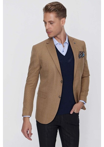 C 628 Slim Fit Safran Spor Ceket modelleri