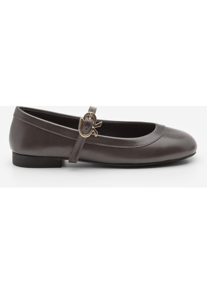 Kadın Tokalı Babet Meladi Kahve modelleri