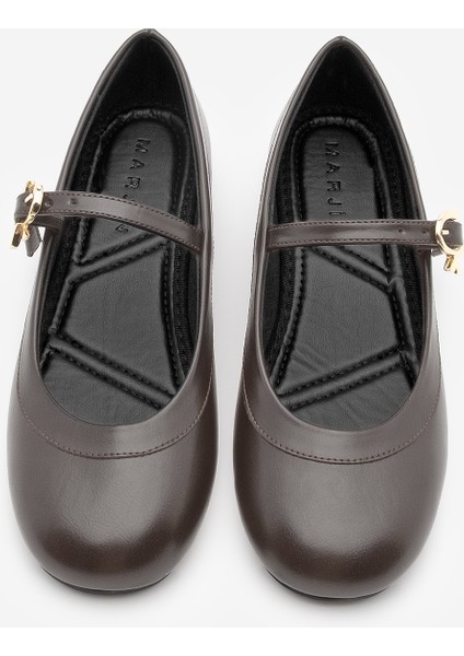 Kadın Tokalı Babet Meladi Kahve