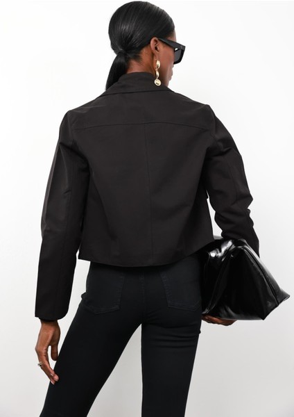 Siyah Gabardin Ceket 0163