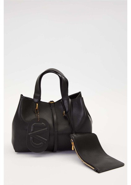 Siyah Cüzdan Detaylı El Çantası