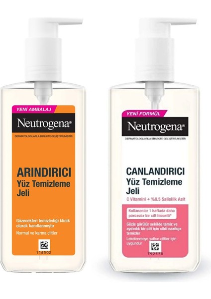 Arındırıcı Yüz Temizleme Jeli 200 ml - Canlandırıcı Yüz Temizleme Jeli 200 ml 2'li Set