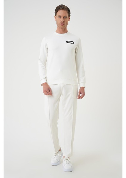 Ts 888 Slim Fit Ekru Spor T-Shirt