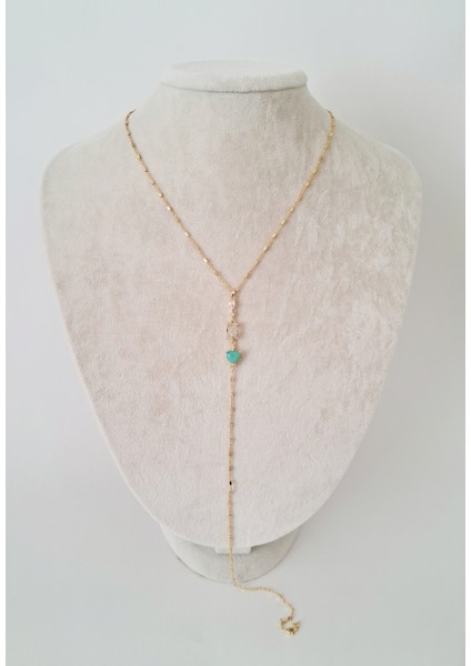 Renkli Taşlı Y Model Kolye