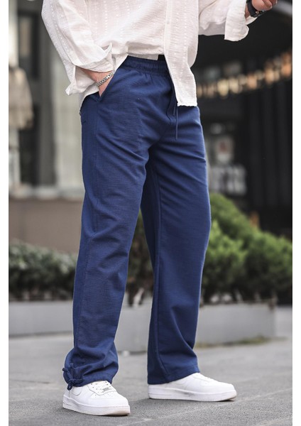 Paça Detaylı Rahat Kesim Erkek Lacivert Pantolon 6532 fiyatları