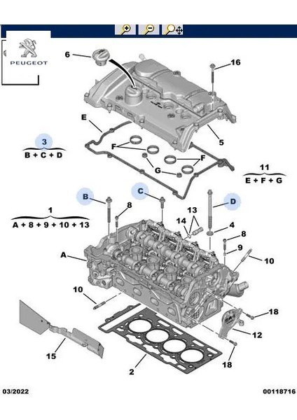 Silindir Kapak Saplamasi 3008-RCZ-207-208-50