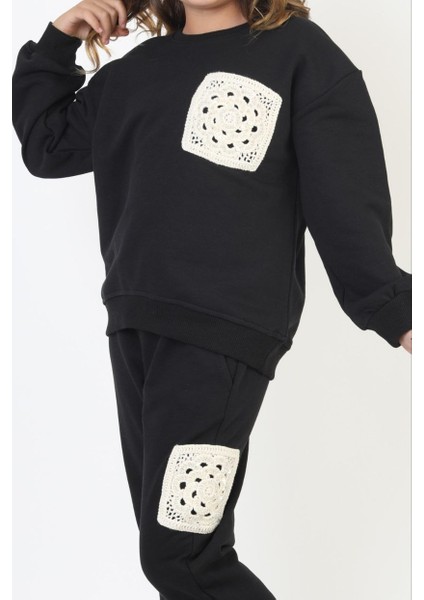 Kız Payetli Triko Cep Detaylı Takım modelleri