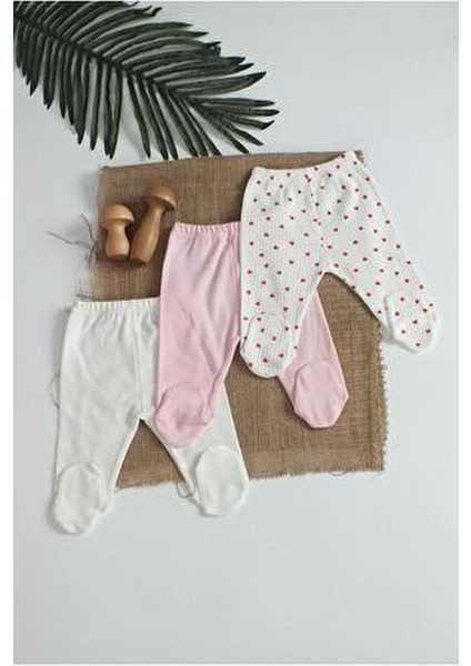 %100 Pamuk 03 Ay Bebek Hediyelik 3 Lü Patikli Pijaması fırsatları