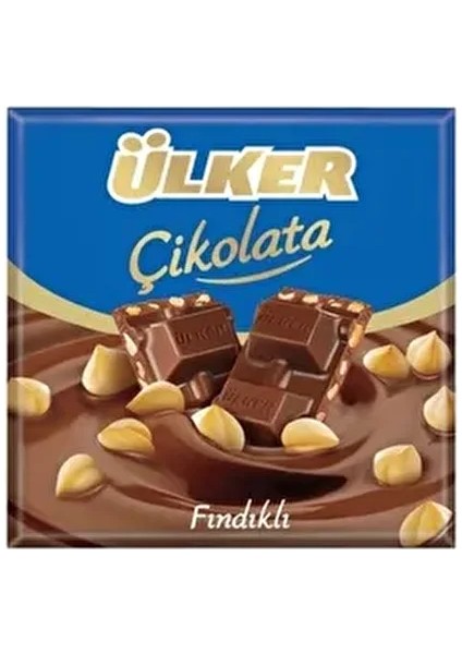 Bütün Fındıklı Çikolata Kare 60 Gram x (6 Adet) Toplam 360 Gram