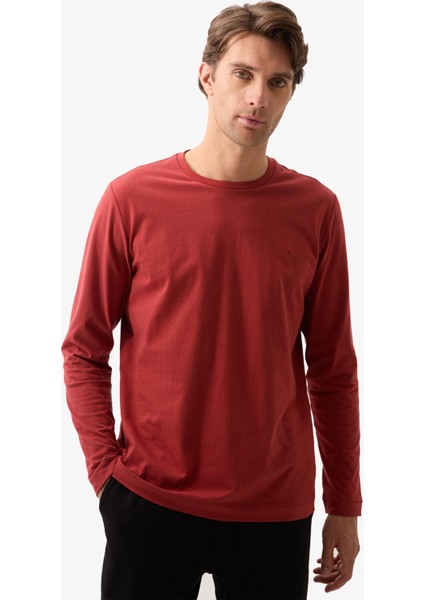 Erkek T-Shirt 40815 - Mürdüm