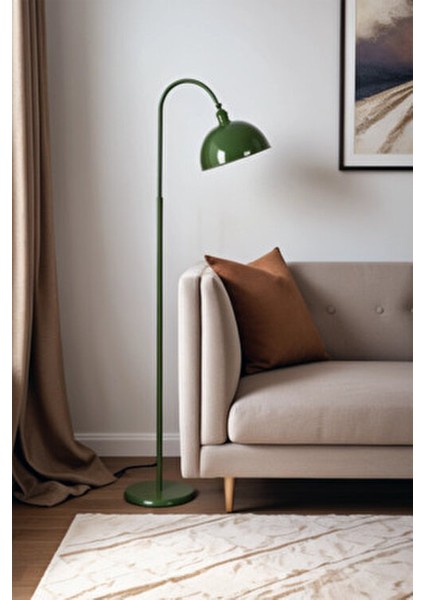 Yeşil Lambader Oynar Başlık Modern Dekoratif Metal Oturma Odası Çalışma Odası Zemin Lambası fiyatları