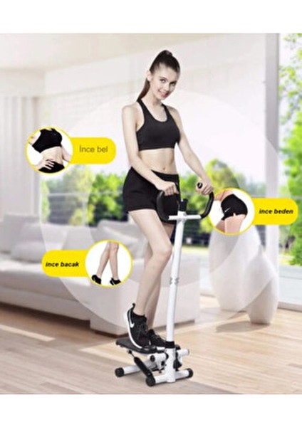 Dikey Eliptik Model Stepper Egzersiz Aleti Adım Bandı Step Hava Direnç Bandı Adım Egzersiz