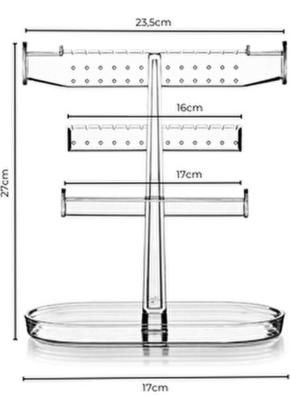 Takı Organizeri Aksesuar Standı Şık Tasarım 27 cm Yükseklik 23,5 cm Genişlik fırsatları