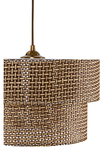 Bej Modern Doğal Hazeran Rattan 2 Katlı Sarkıt Avize fiyatları