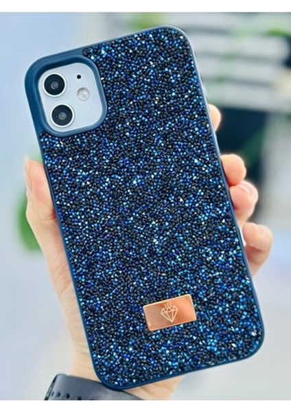 Iphone 11 Uyumlu Elmas Tasarımlı Taşlı Işıltılı Parlak Pırlanta Silikon Kılıf