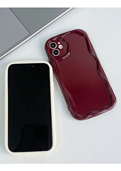 Iphone 11 Uyumlu Darbe Önleyici Dalgalı Bordo Antişok Silikon Kılıf fiyatları