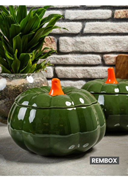 2'li Büyük Boy Bal Kabağı Dekoratif Saklama Kabı - Baharatlık Şekerlik 2'li Obje fiyatları