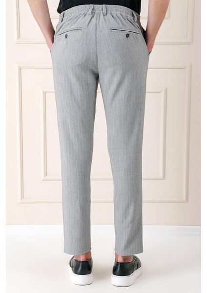 Comfort Fit Beli Lastikli Balıksırtı Dokuma Casuel Gri Pantolon P 1155 indirimleri