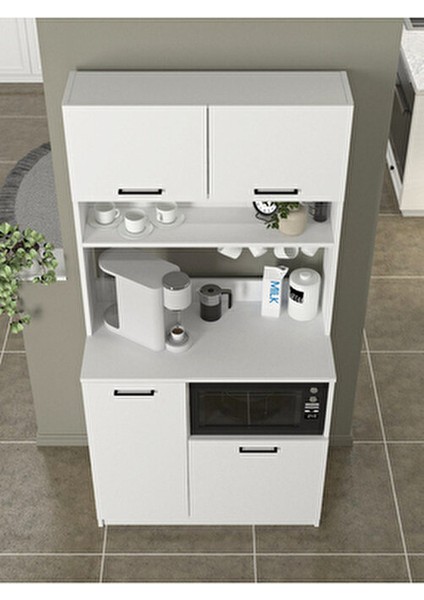 Tuco 2 Çok Amaçlı Mutfak Dolabı & Mikrodalga Fırın Dolabı & Banyo Dolabı 180X90 cm Beyaz indirimleri