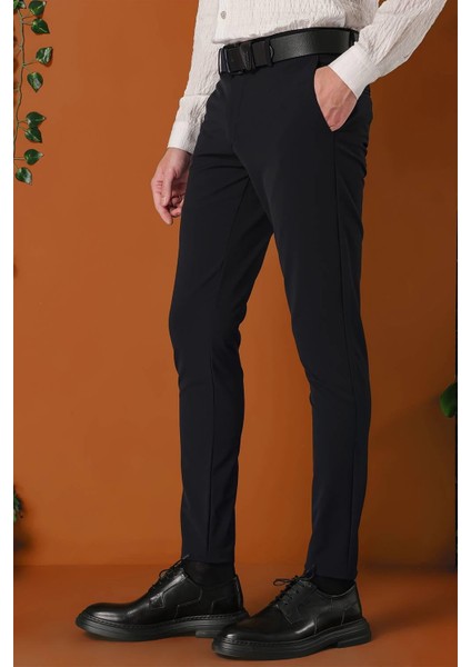 Slim Fit Yan Cepli Düz Esnek Casual Siyah Pantolon P 1144 indirimleri