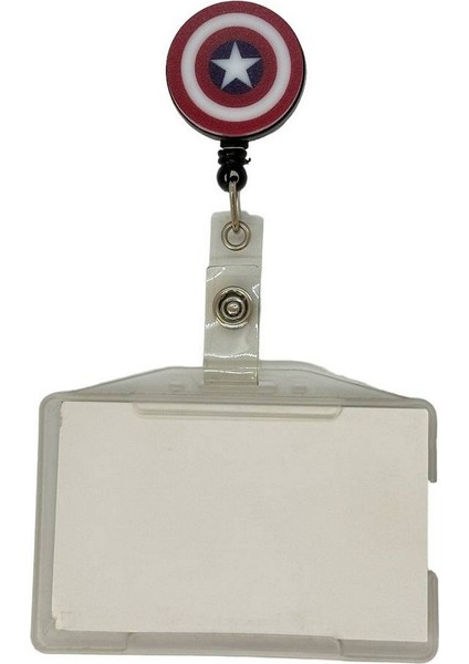 Kaptan Amerika Temalı Pleksi Baskılı Yoyo Kartlık