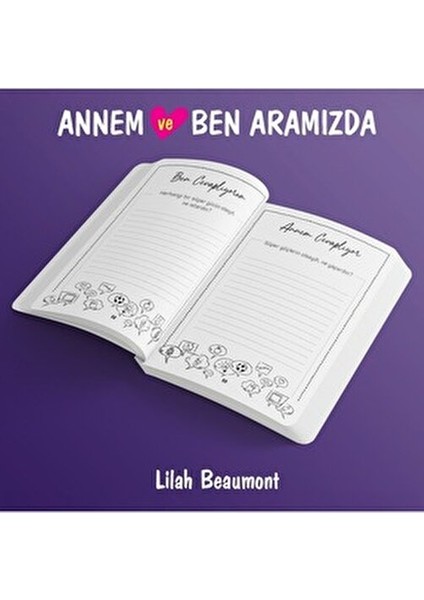 Annem ve Ben Aramızda Günlüğü Karpostal-Ayraç ve Siyah Roller Kalem Seti modelleri