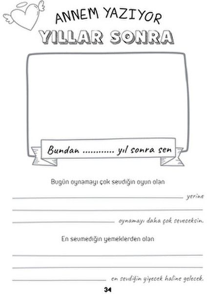 Annem ve Ben Aramızda Günlüğü Karpostal-Ayraç ve Siyah Roller Kalem Seti