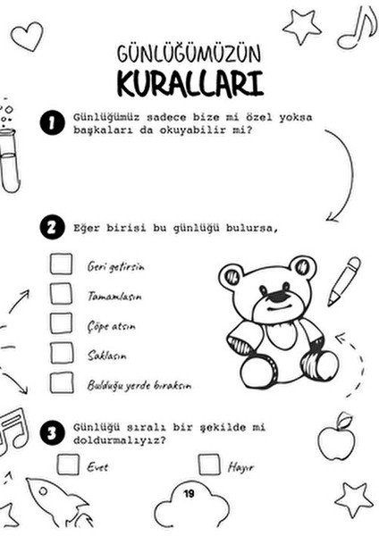 Annem ve Ben Aramızda Günlüğü Karpostal-Ayraç ve Siyah Roller Kalem Seti