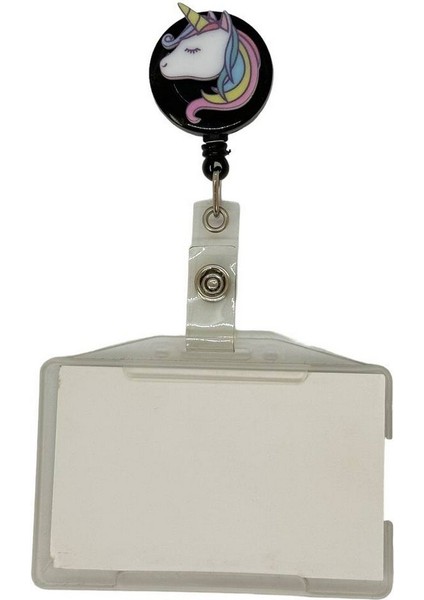 Unicorn Temalı Pleksi Baskılı Yoyo Kartlık