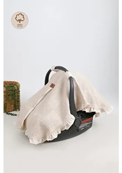 Fırfırlı 2'li Pike Bebek Puset Örtüsü Pamuk Ortopedik Bel Destekli Set modelleri