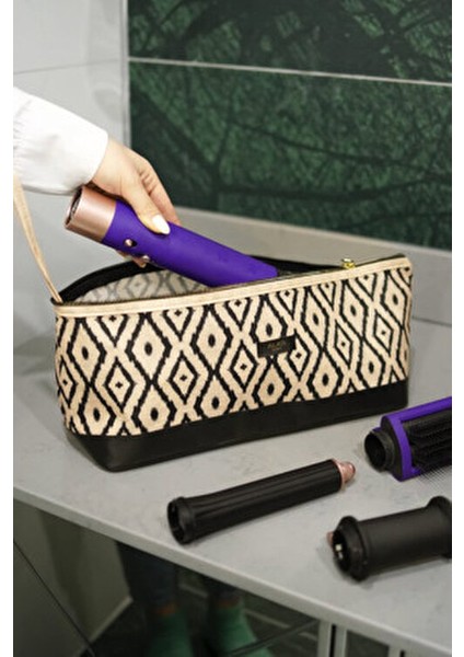 Dyson Airwrap ve Tüm Saç Şekillendiricileri İçin Büyük Boy Seyahat Çantası Polyester Materyal ile Şık Tasarım fırsatları