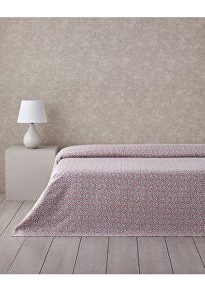 Bright Floral Ecosoft Çift Kişilik Pike 200X220 cm Pembe