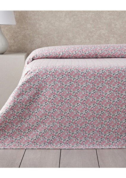 Bright Floral Ecosoft Çift Kişilik Pike 200X220 cm Pembe fiyatları