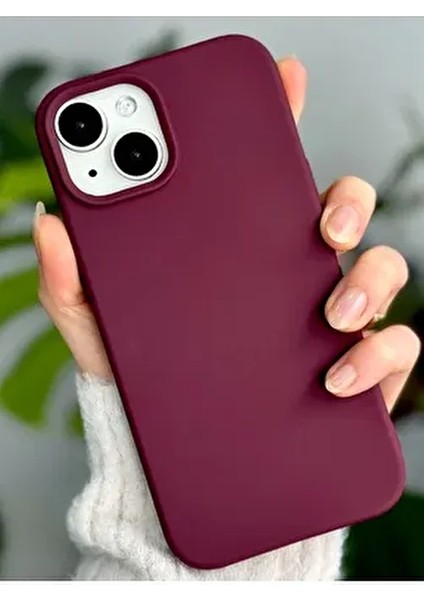Iphone 13 - 14 - 15 Uyumlu Içi Kadife Leke Tutmaz Sıvı Silikon Lansman Kılıf
