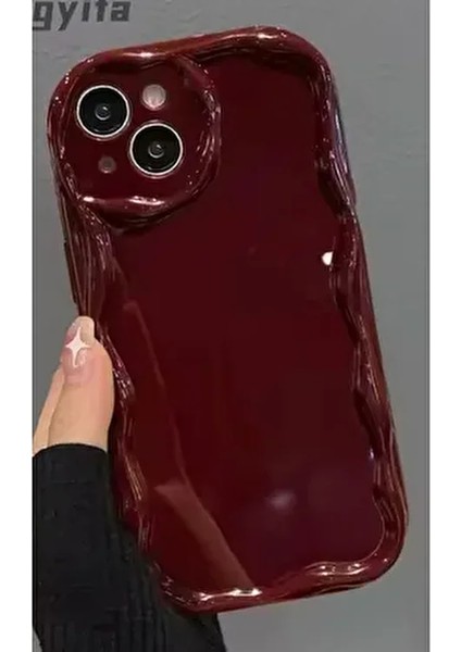 Iphone 13 ve 14 Uyumlu Darbe Önleyici Dalgalı Bordo Antişok Silikon Kılıf fiyatları