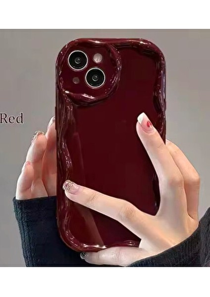 Iphone 13 ve 14 Uyumlu Darbe Önleyici Dalgalı Bordo Antişok Silikon Kılıf fırsatları