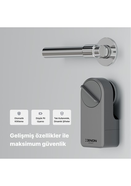 Akıllı Motorlu Kapı Kilidi Sesli Komut Uyumlu Parmak Izi Kullanımlı Smart Lock X8070 fiyatları