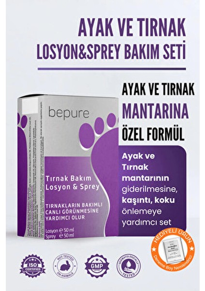 Ayak ve Tırnak, Mantar, ve Koku Için Şampuan ve Losyon & Sprey Seti fırsatları