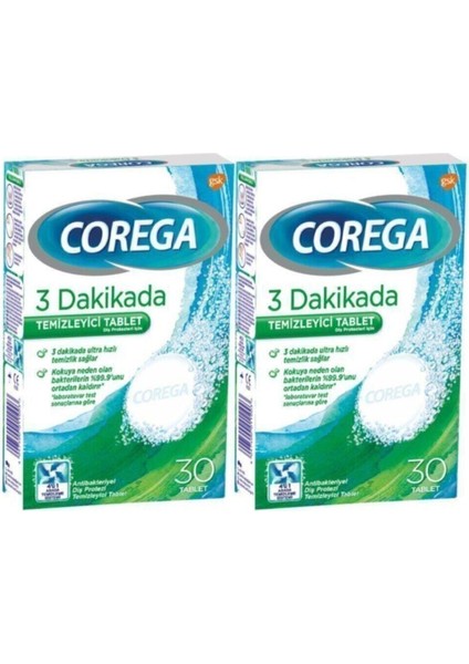 Diş Protezi Temizleyici 30 Tablet 2 Adet