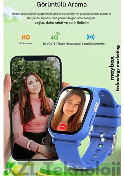 Sim Kartlı Wonlex KT01 Akıllı Çocuk Saati Sesli-Görüntülü Gürüşme Gps Konum Takip Btk Kayıtlı modelleri