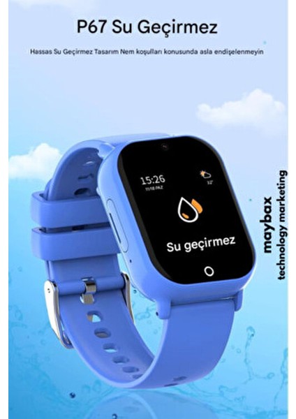 Sim Kartlı Wonlex KT01 Akıllı Çocuk Saati Sesli-Görüntülü Gürüşme Gps Konum Takip Btk Kayıtlı