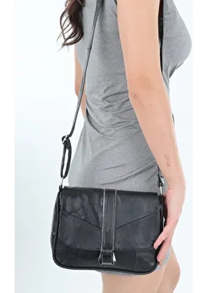Orta Boy Kadın Deri Omuz ve Postacı Çanta / Günlük Deri Çanta